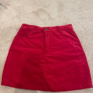 Red Velvet mini skirt